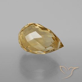 Citrine Or naturelle Briolette, 4.42 ct, VVS-VS