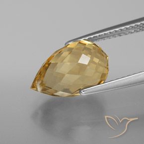 Citrine Or naturelle Briolette, 4.42 ct, VVS-VS