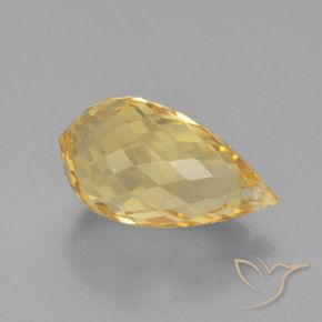 Citrine doré naturelle briolette, 6,00 ct, VVS-VS