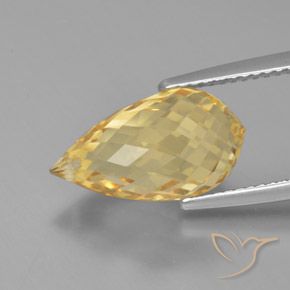 Citrine doré naturelle briolette, 6,00 ct, VVS-VS