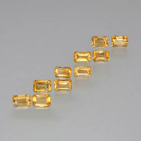 Achetez naturel 6,74ct doré citrine gems, taille émeraude, en provenance brésil chez gemselect. en stock, livraison internationale!