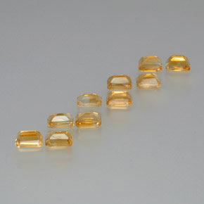 Achetez naturel 6,74ct doré citrine gems, taille émeraude, en provenance brésil chez gemselect. en stock, livraison internationale!