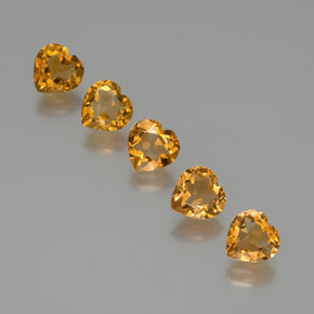 Achetez naturel 4.91ct Doré-orange foncé Citrine gems, Forme de coeur, En provenance Brésil chez GemSelect. En stock, livraison internationale!