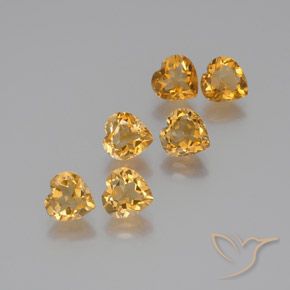 6.32ctw Naturel Orange-or Citrine, Cœur, VVS-VS