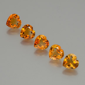 Achetez naturel 5.48ct Orange moyen-foncé Citrine gems, Forme de coeur, En provenance Brésil chez GemSelect. En stock, livraison internationale!