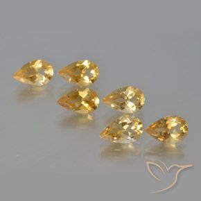 4.82ctw Naturel Orange-or Citrine, En forme de poire, VS