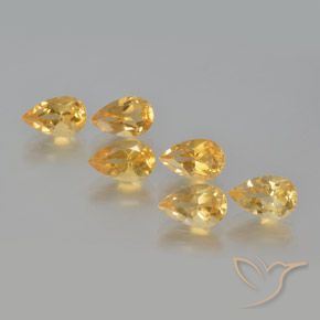 5.14ctw Naturel Orange-or Citrine, En forme de poire, VS