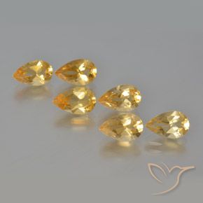 4.80ctw Naturel Doré Citrine, En forme de poire, VS