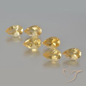 5.02ctw Naturel Or Citrine, En forme de poire, VS