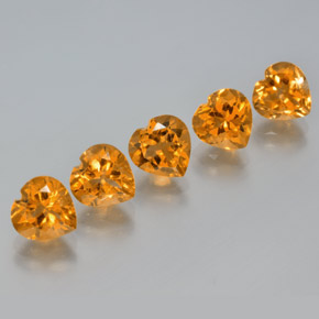 Achetez naturel 6,11ct doré citrine gems, forme de coeur, en provenance brésil chez gemselect. en stock, livraison internationale!