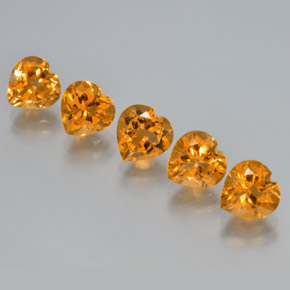 Achetez naturel 6,11ct doré citrine gems, forme de coeur, en provenance brésil chez gemselect. en stock, livraison internationale!