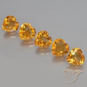 Shop natural 4.92ct Doré-orange foncé Citrine gems, Cœur, from Brésil at GemSelect. In stock, global shipping!