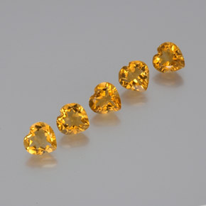 Achetez naturel 5.18ct Doré-orange foncé Citrine gems, Forme de coeur, En provenance Brésil chez GemSelect. En stock, livraison internationale!