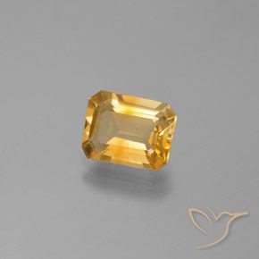 Citrine Orange-or naturelle Octogone / coupe Émeraude, 1.85 ct, VS
