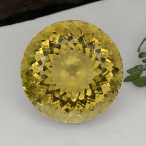 Citrine jaune naturelle coupe roude, 29,03 ct, VVS