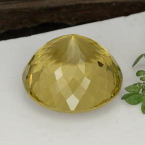 Citrine jaune naturelle coupe roude, 29,03 ct, VVS