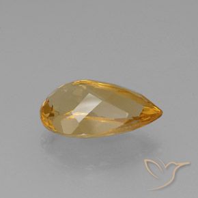 Citrine Doré naturelle En forme de poire, 8.90 ct, VVS
