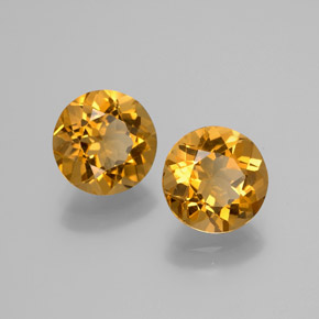 Achetez naturel 4.45ct Jaune doré Citrine gems, Coupe roude, En provenance Brésil chez GemSelect. En stock, livraison internationale!