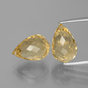 Achetez naturel 8,83ct or moyen citrine gems, briolette, en provenance brésil chez gemselect. en stock, livraison internationale!