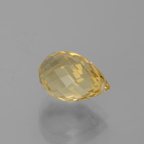 Citrine doré naturelle briolette, 3,68 ct, VVS