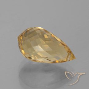 Citrine Or moyen naturelle Briolette, 5.95 ct, VVS