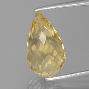 Citrine Or moyen naturelle Briolette, 7.02 ct, VVS