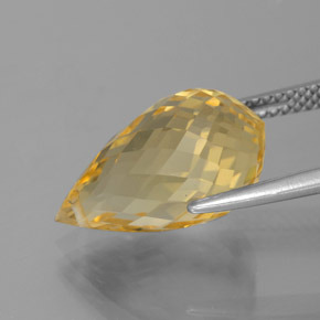 Citrine Or moyen naturelle Briolette, 7.02 ct, VVS