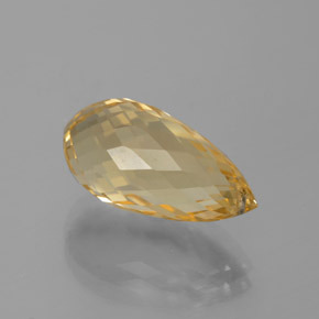 Citrine doré naturelle briolette, 7,48 ct, VVS-VS