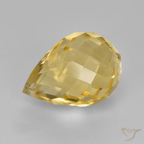 Citrine Or naturelle Briolette, 4.21 ct, VVS-VS