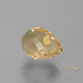 Citrine Doré naturelle Briolette, 4.38 ct, VVS