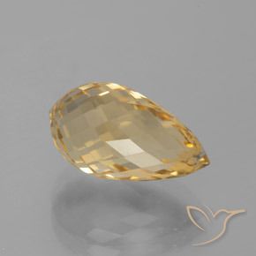 Citrine Doré naturelle Briolette, 5.32 ct, VVS