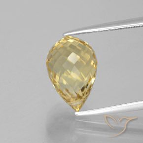 Citrine Doré naturelle Briolette, 4.73 ct, VVS