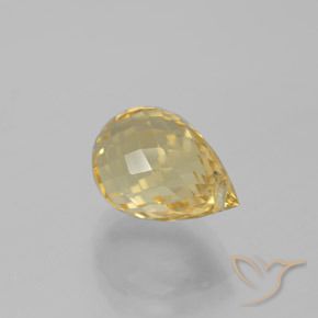 Citrine Doré naturelle Briolette, 4.73 ct, VVS
