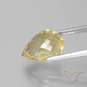 Citrine Doré naturelle Briolette, 4.73 ct, VVS