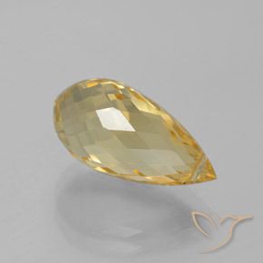Citrine Or naturelle Briolette, 6.05 ct, VVS-VS