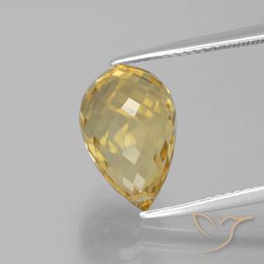 Citrine Doré naturelle Briolette, 5.63 ct, VVS
