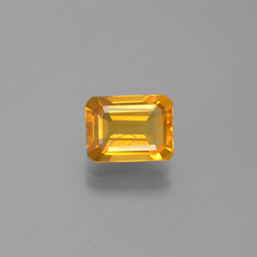 Citrine Jaune doré naturelle Taille émeraude, 1.51 ct, VS