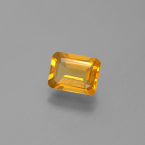 Citrine Jaune doré naturelle Taille émeraude, 1.51 ct, VS