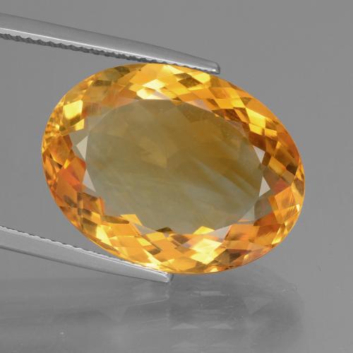 Citrine doré-orange foncé naturelle coupe ovale, 16,50 ct, VVS-VS