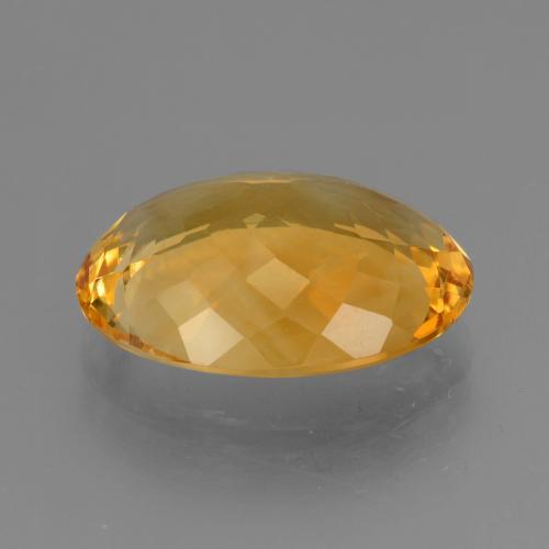 Citrine doré-orange foncé naturelle coupe ovale, 16,50 ct, VVS-VS