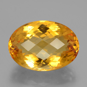 Citrine or naturelle coupe ovale, 18,14 ct, VVS