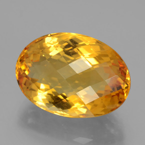 Citrine or naturelle coupe ovale, 18,14 ct, VVS