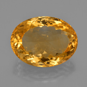Citrine doré naturelle coupe ovale, 17,29 ct, VVS