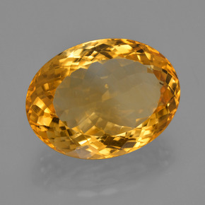 Citrine doré naturelle coupe ovale, 17,29 ct, VVS