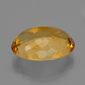 Citrine doré naturelle coupe ovale, 17,29 ct, VVS