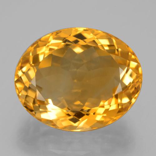 Citrine Or orange foncé naturelle Coupe ovale, 14.33 ct, VVS