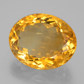 Citrine Or orange foncé naturelle Coupe ovale, 14.33 ct, VVS