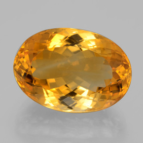 Citrine doré naturelle coupe ovale, 15,12 ct, VVS