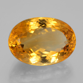 Citrine doré naturelle coupe ovale, 15,12 ct, VVS