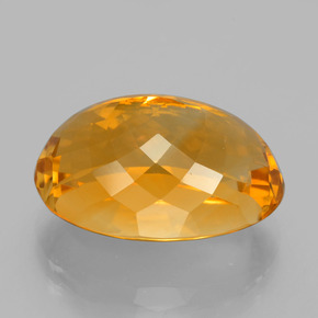 Citrine doré naturelle coupe ovale, 15,12 ct, VVS